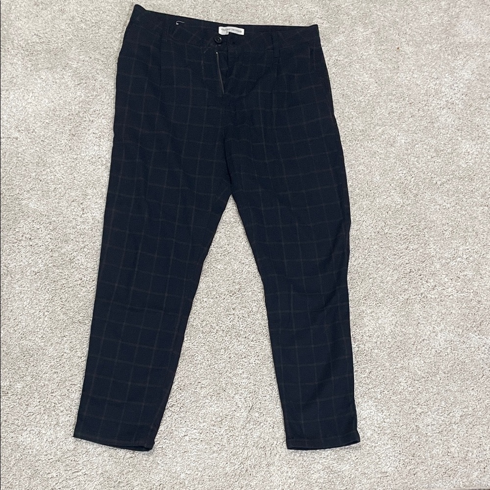 Cotton On Men's Dark Checkered Chinos